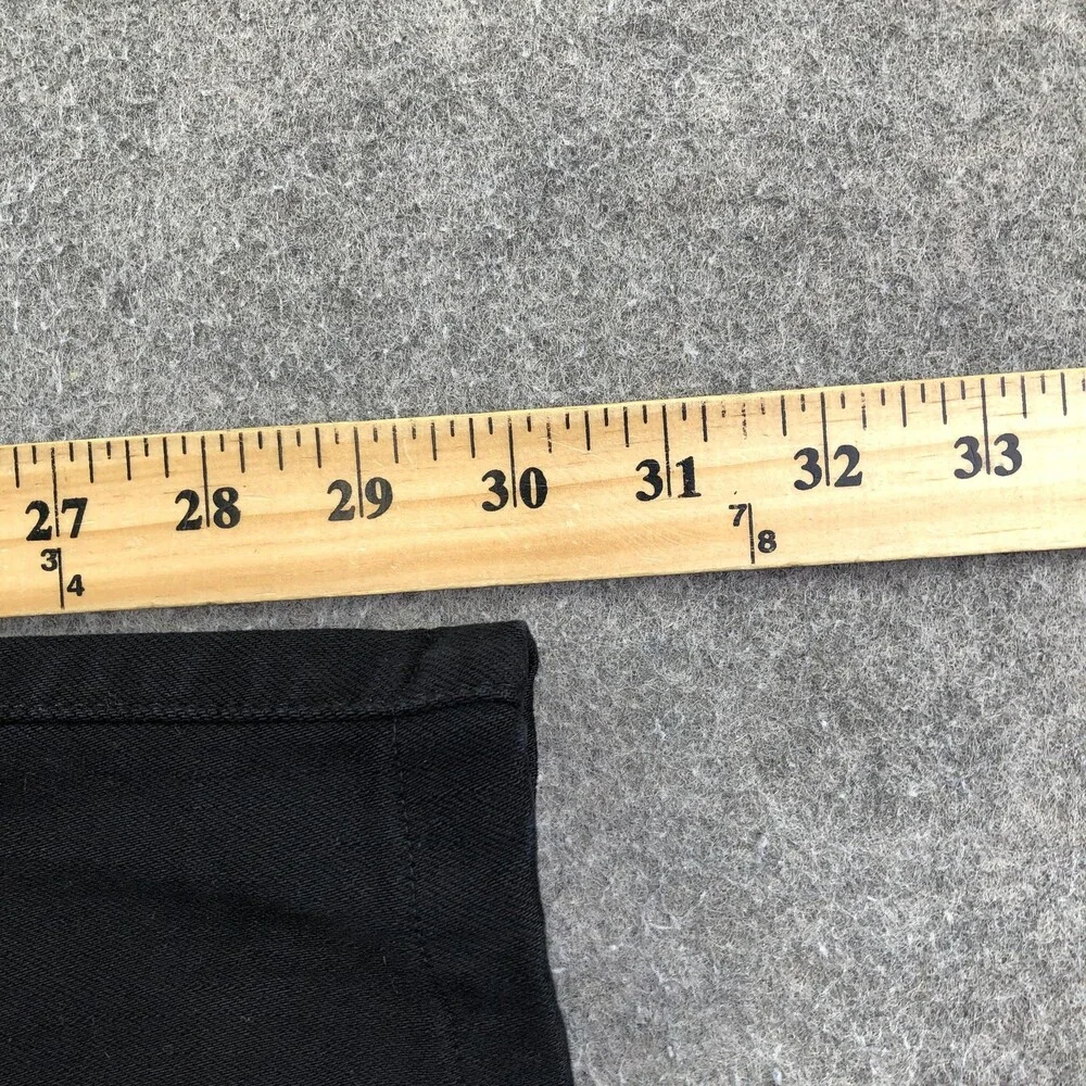 7 For All Mankind Jeans Mens 33x30 Black Dark Wash Regular Straight Denim Luxe
